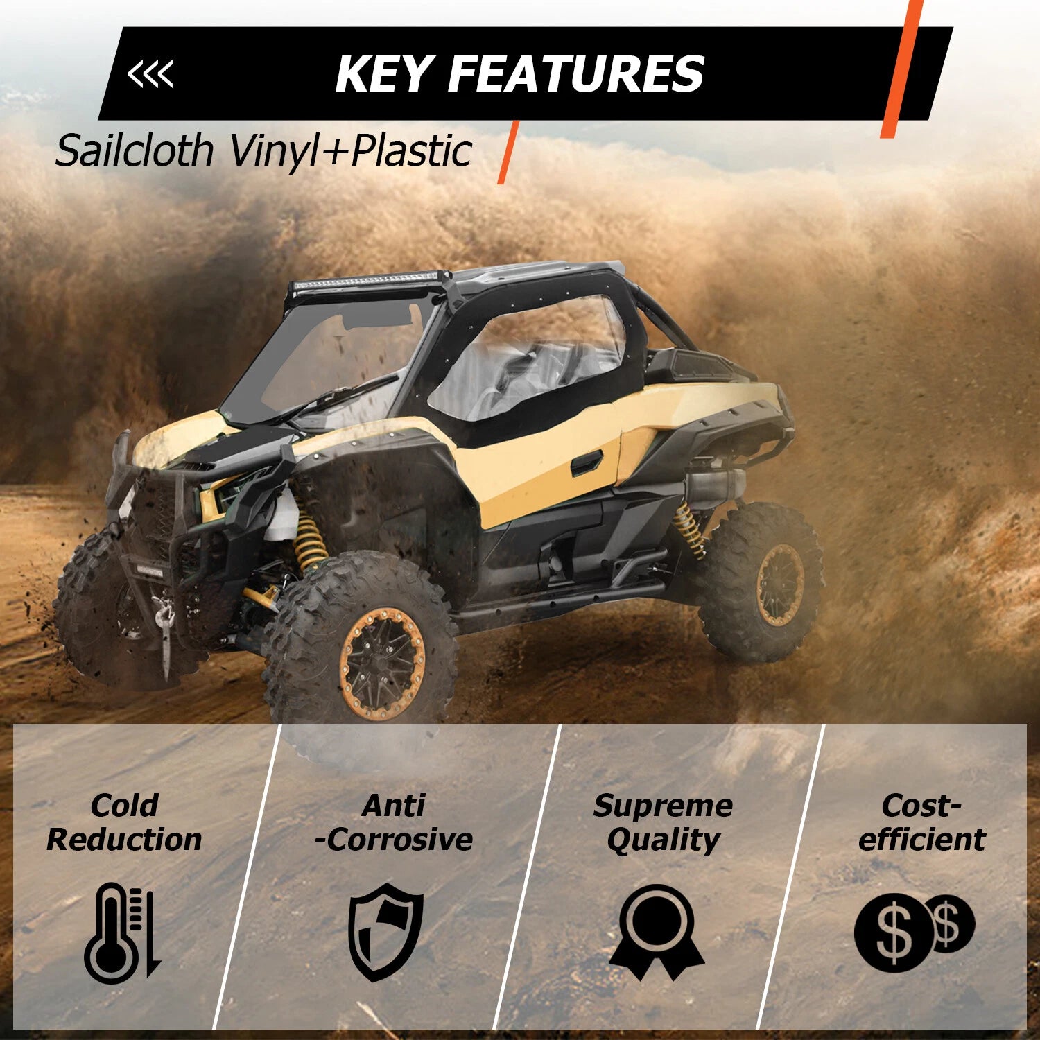 Soft Upper Door Enclosure Set for Kawasaki Teryx KRX 1000 (2020–2026)