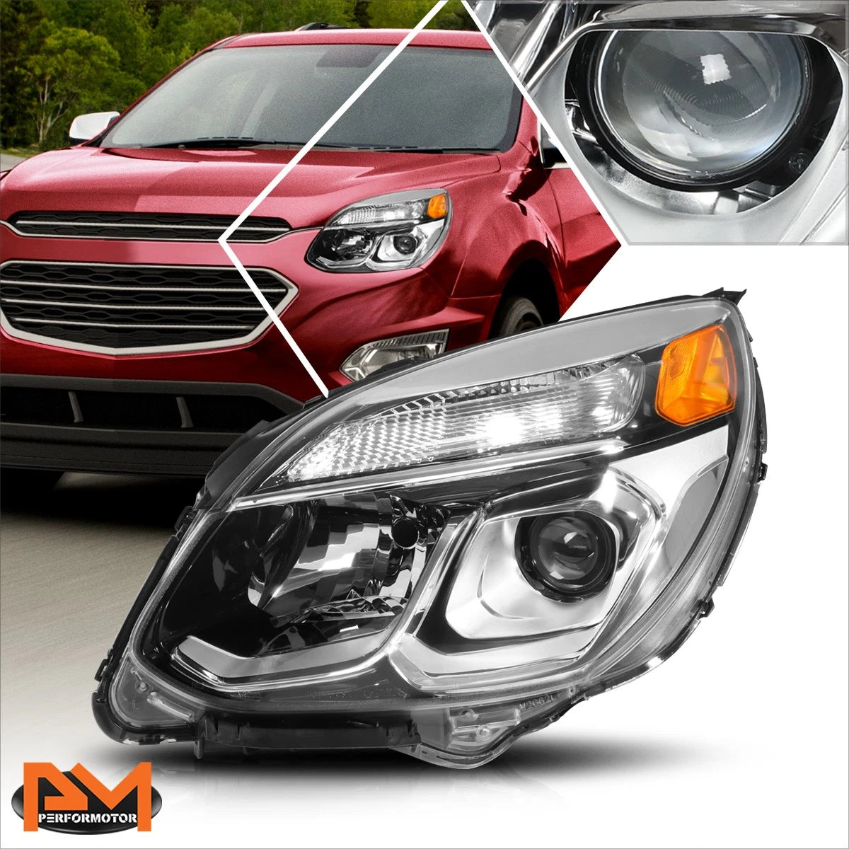 Projector Headlight for Chevy Equinox (2016–2017) Driver Side OE Style