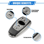 Set of 4 Button Smart Remote Key Shell for Subaru Ascent (2019–2022) TPU Silver Tone