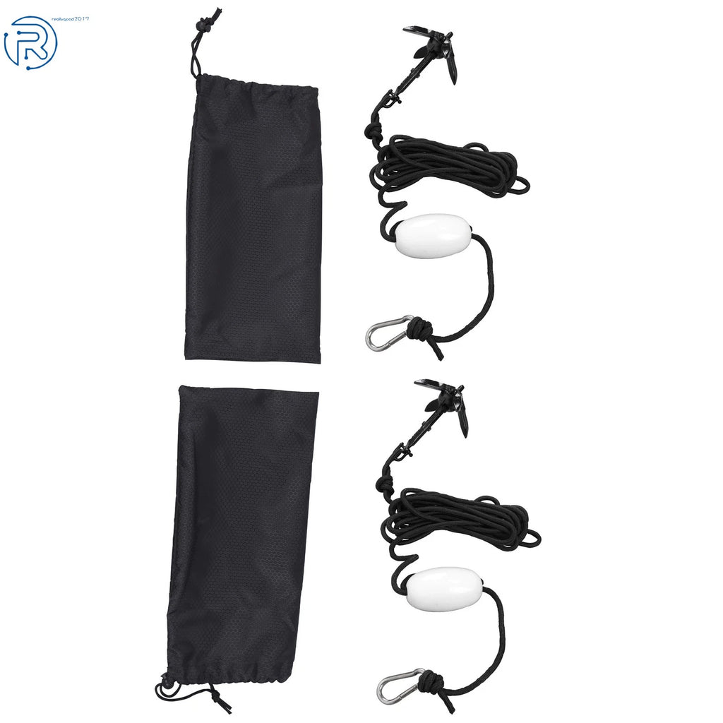 2 Pack Folding Anchor Set for Boat Kayak (Marine)