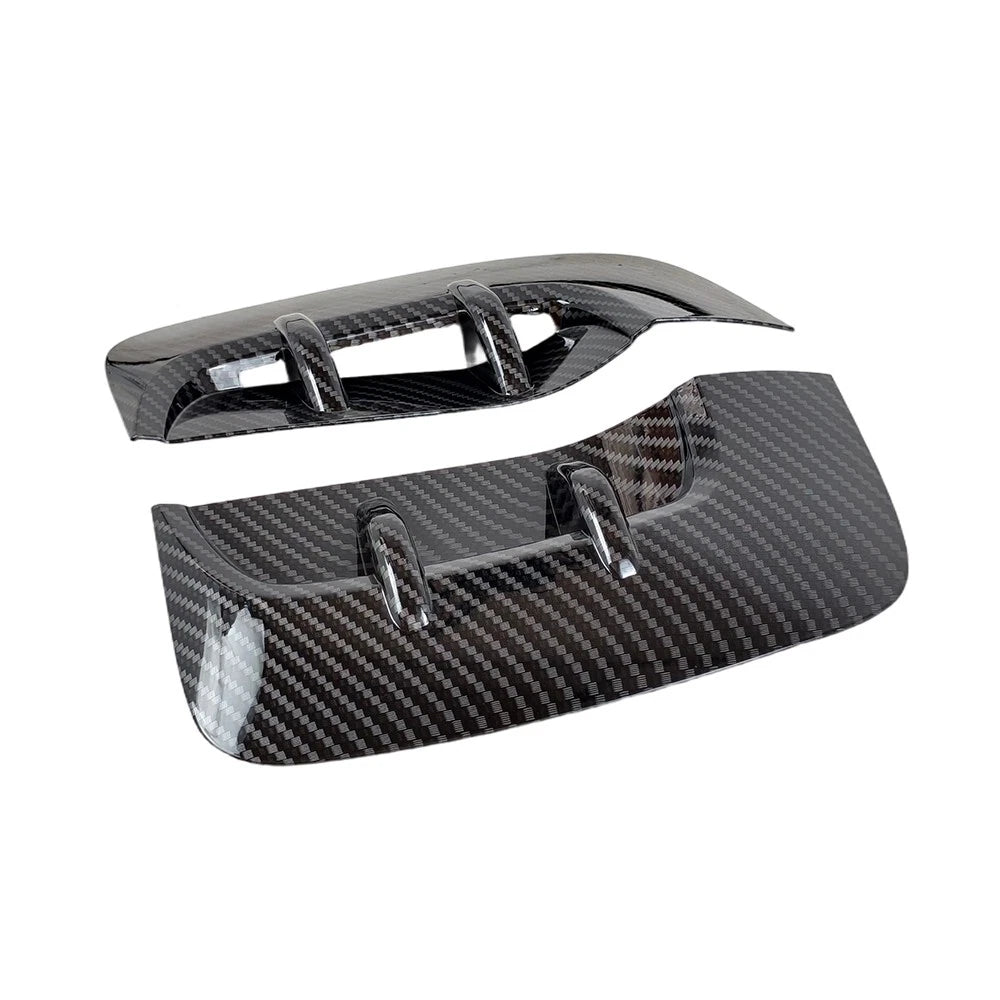 Pair Carbon Look Add-On Side Fender Vent Duct Trims for KIA Stinger (2018–2023)