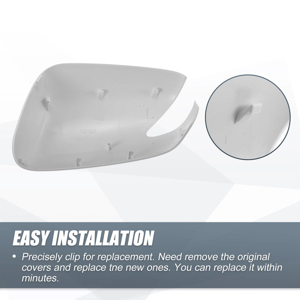 Right Side Mirror Cover Cap for Honda Fit (2009–2013) - White