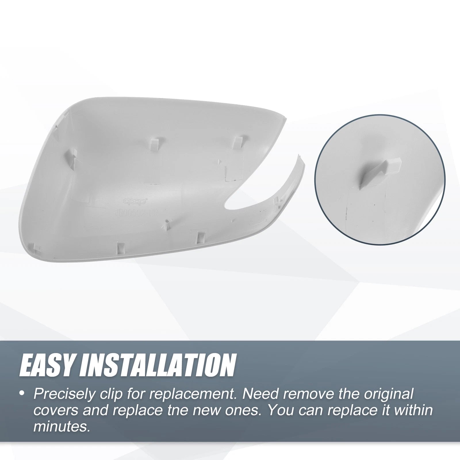 Right Side Mirror Cover Cap for Honda Fit (2009–2013) - White