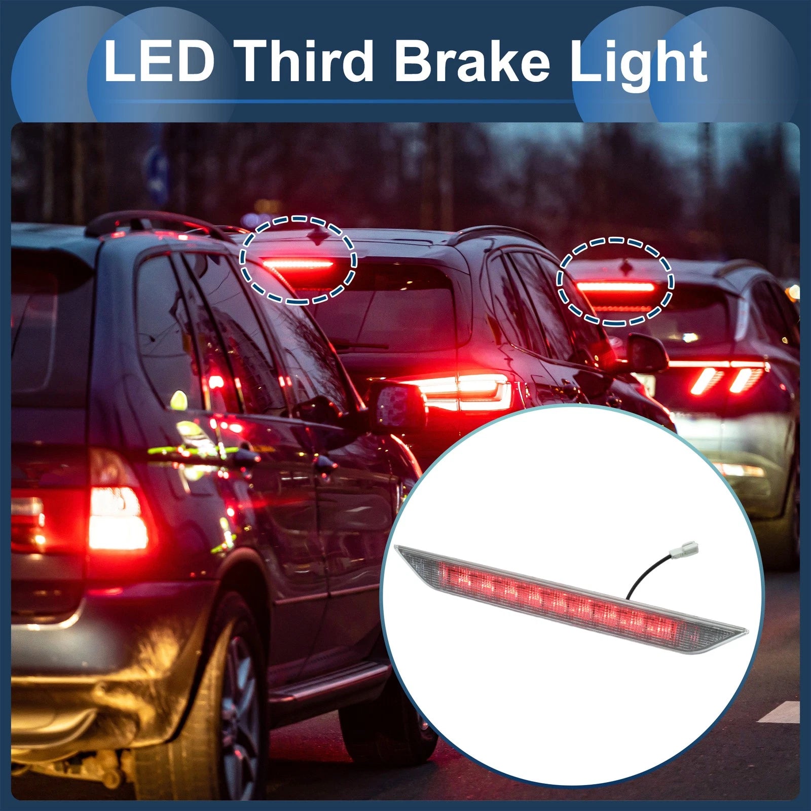 LED Third Brake Light for Nissan X-Trail T31 (2008–2013) Clear Housing
