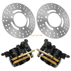 Front Brake Calipers & Rotors for Kawasaki Bayou 300 KLF300C (1989–2004)