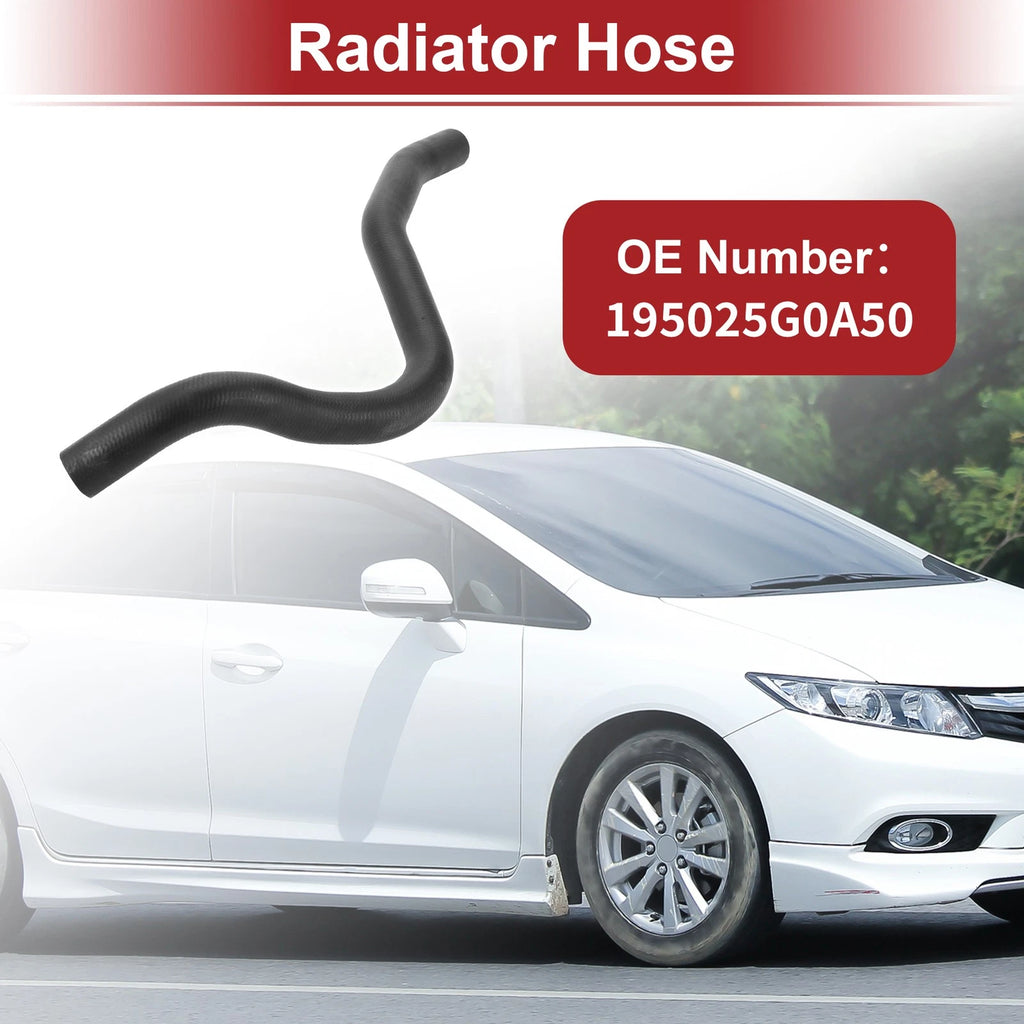 Radiator Hose for Honda Accord (2013–2017) No. 195025G0A50 Rubber Black