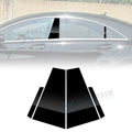 Piano Black Window Pillar Post Door Trim Cover Kit for Mercedes CLS (2012–2016)