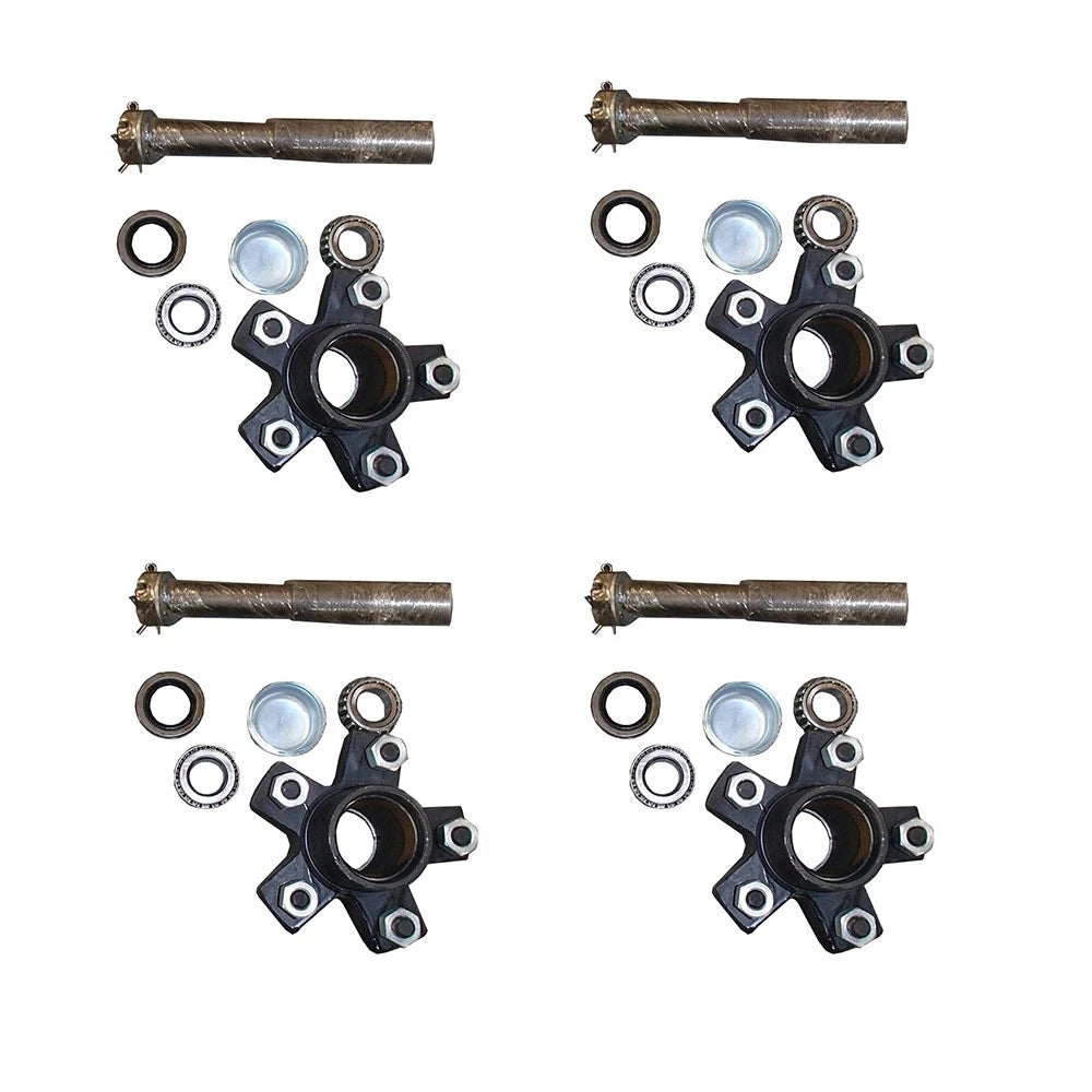 Set of 4 Trailer Axle Kits for Various Applications