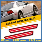 Smoked Red LED Rear Side Marker Lights for Ford Mustang (1999–2004)