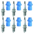 NGK 6 V-Power Spark Plugs & Denso Coil Boots Kit for Lexus GS300 SC300 (1998–2005)