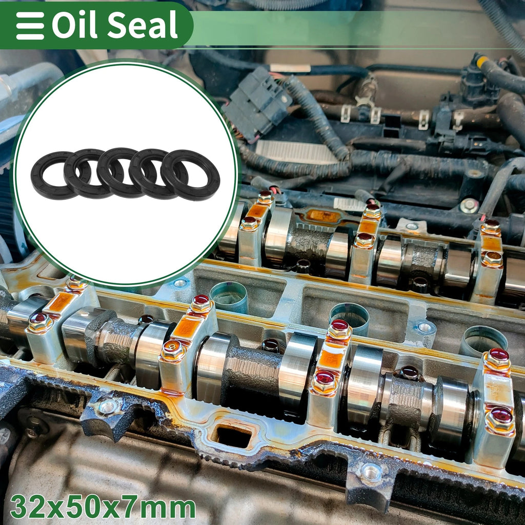 Set of 5 Oil Seal Rotary Shaft Seal NBR Rubber 32x50x7mm