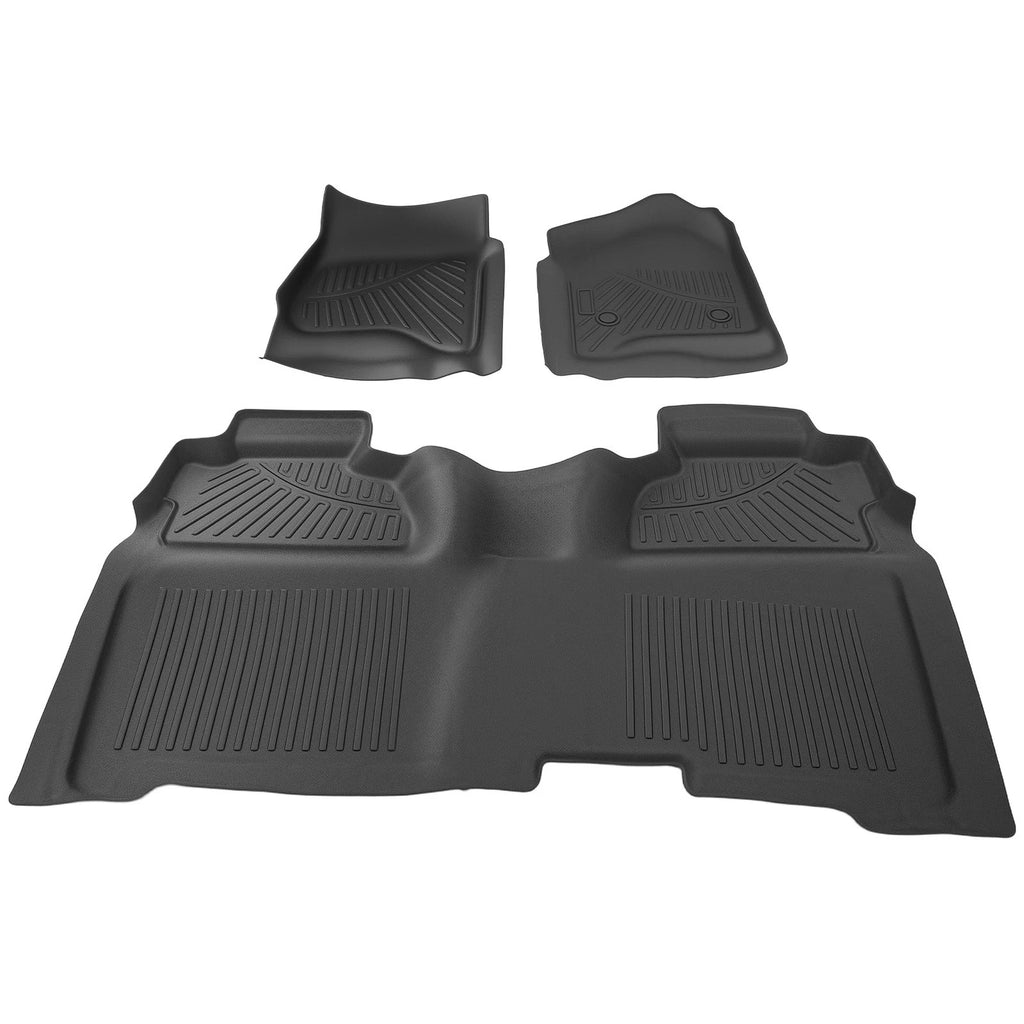 Set of 4 Waterproof Floor Mats for GMC Sierra 2500HD (2015–2019) Black TPE