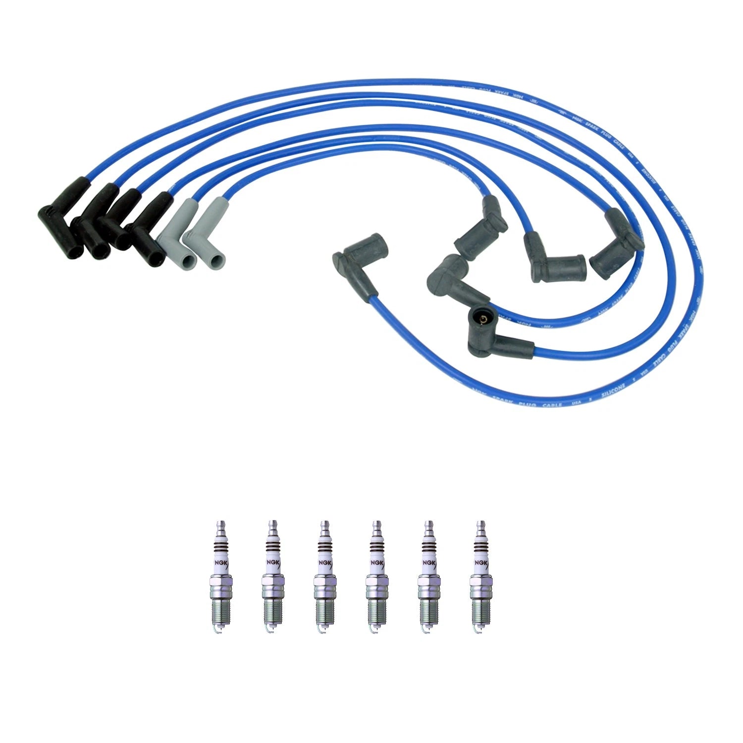 Set of 6 NGK Iridium IX Spark Plugs & Wire Set for Ford Ranger Mazda B3000 (1998–2009)