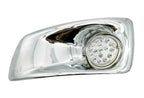 Fog Light Lamp Bezel Kit with Amber LED Clear Lens for Kenworth T660 (2007–2017)