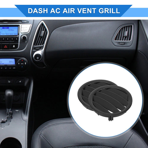 1 Pair Center Dash A/C Outlet for Ford Focus (2005–2007) Black Air Vent Panel