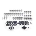 Silver Round Aluminum Fairing Bolt Kit for Suzuki Hayabusa GSXR (1999–2007)