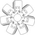 7 Blade Fan for 5610S 6610S 6810S 7010 7610S E7NN8600DA E7NN8600DA-A