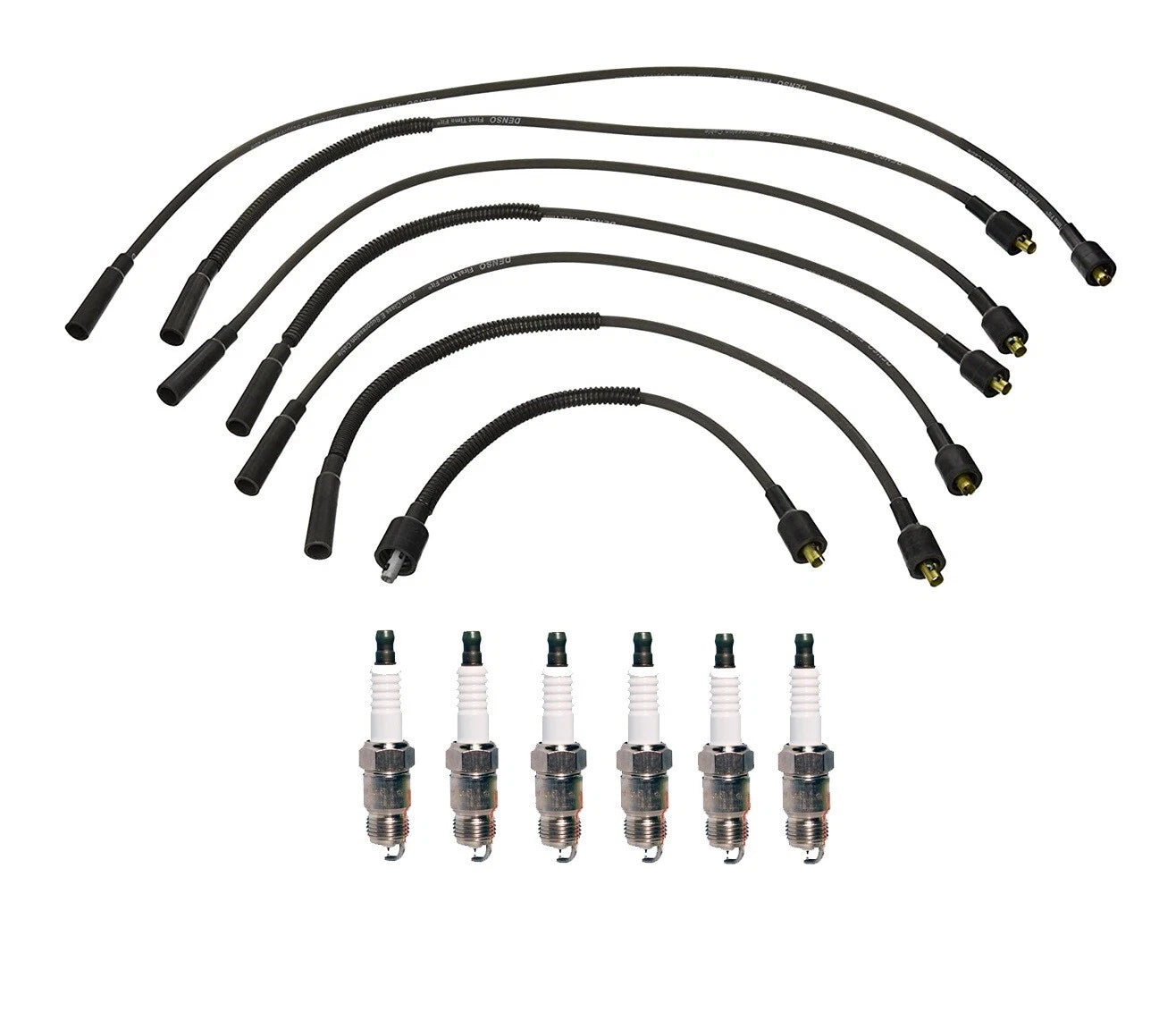 Denso 7mm Wire Set & 6 Iridium TT Spark Plugs for Dodge 3.9L V6 (1996–2003)