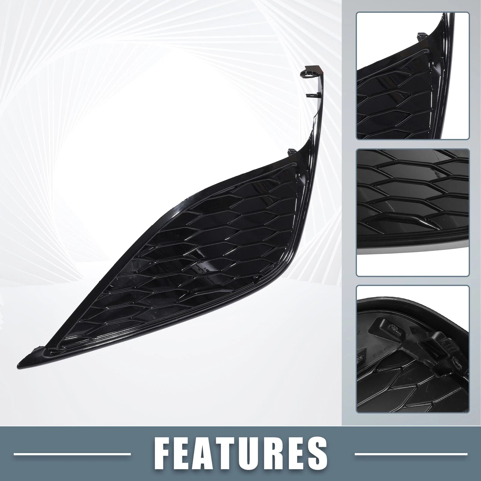 Fog Light Grille Cover Trim for Toyota Camry SE XSE (2018–2023) Black