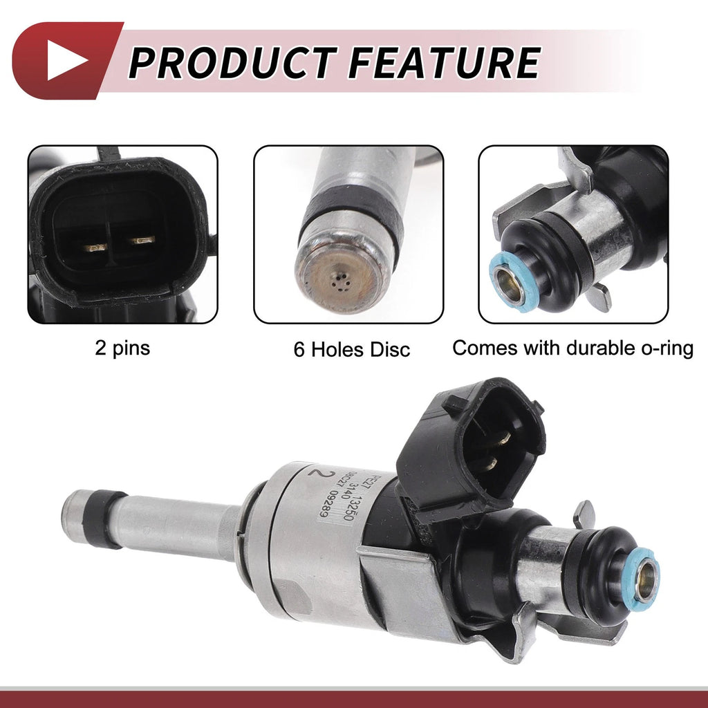 Fuel Injector No.PE27-13-250 for Mazda CX-3 (2019–2020) 1 Pc Black