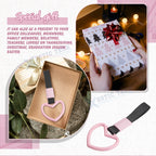 Pink Heart Hand Ring Straps Loop Circle Decoration for Car (2-Pack)