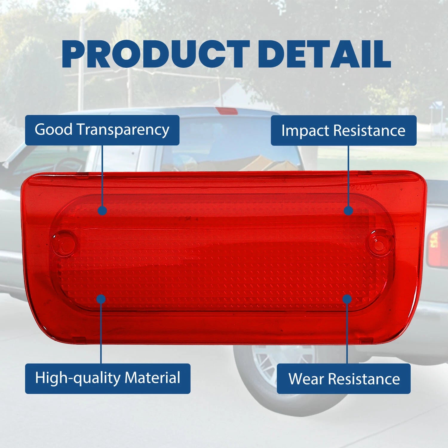 Red Lens 3rd Brake Light Cover for Chevy S10 GMC Sonoma (1994–2004)