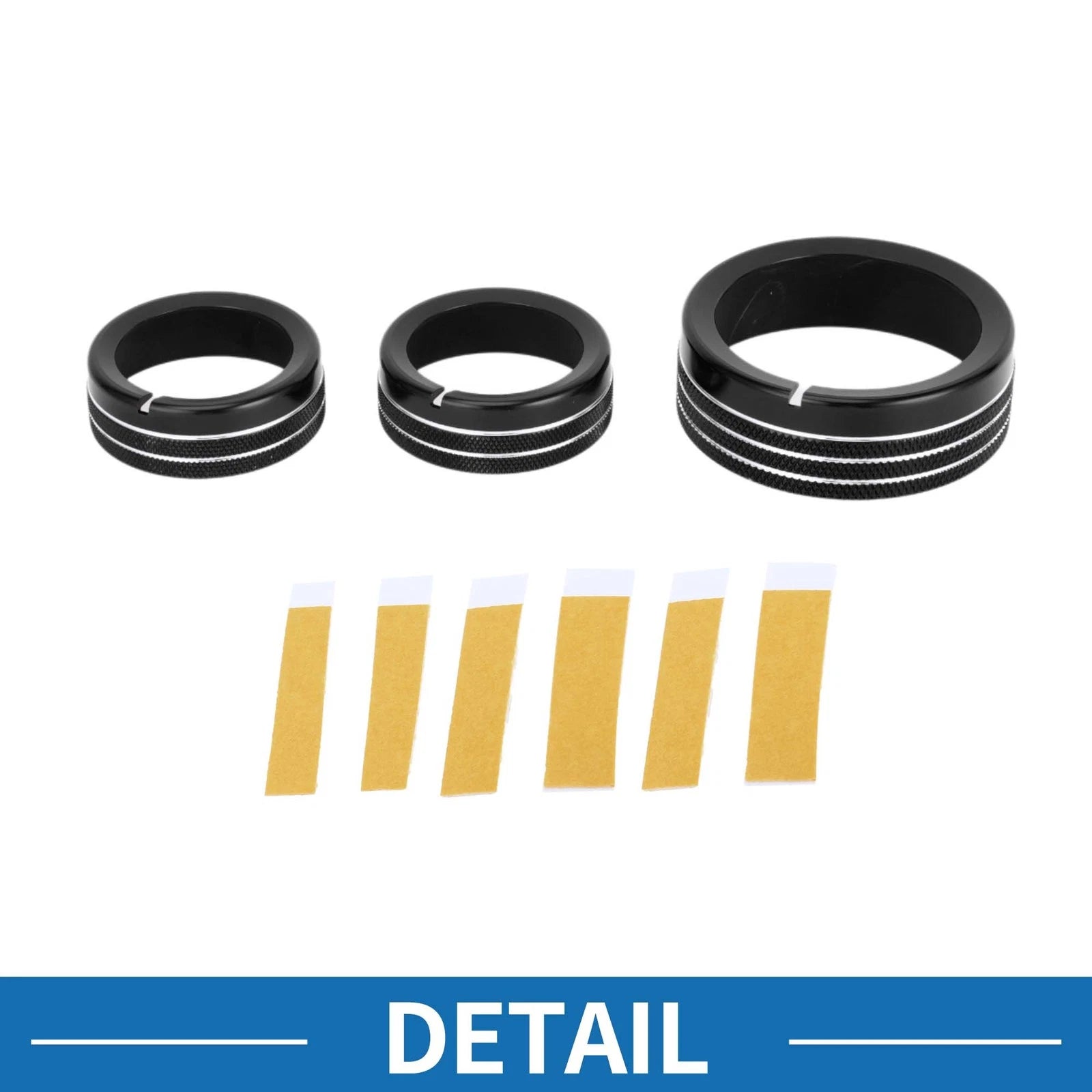 Set of 3 AC Climate Heater Switch Knob Cover Rings for Kia Soul (2009–2013)