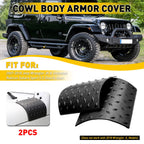 2X ABS Black Body Armor Side Cowl Cover Trim for Jeep Wrangler JK (2007–2018)