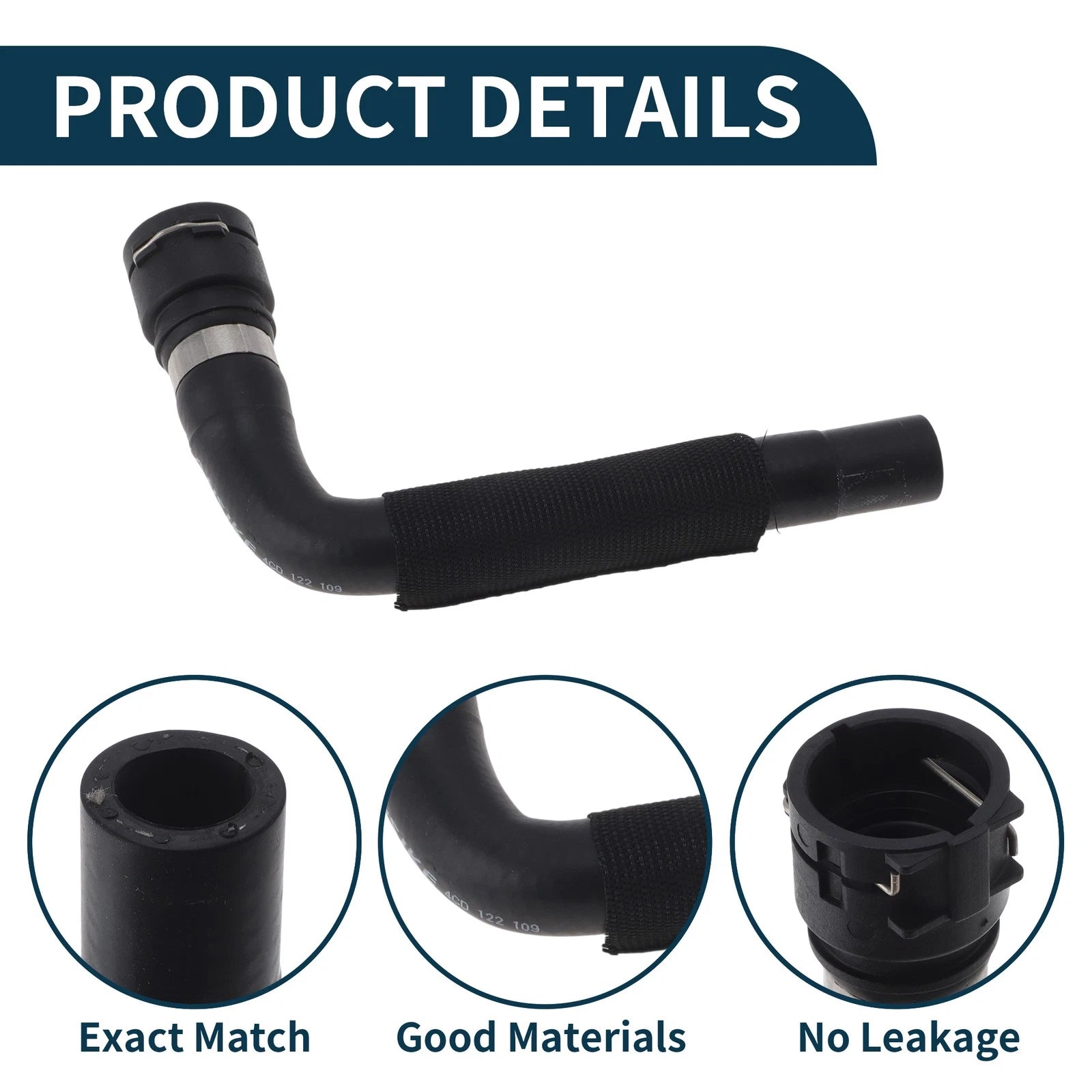 Radiator Hose No. 4GD122109 for Audi A4L (2016–2020) Coolant Pipe