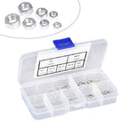 Set of 140 Stainless Steel Hex Nuts for Universal Applications
