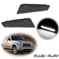 White LED Front Bumper Side Marker Lamps for Jeep Liberty (2008–2012)