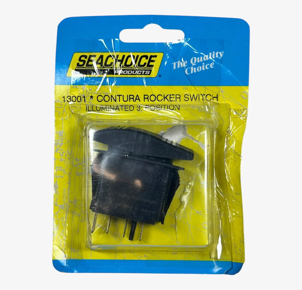 Contura Illuminated Rocker Switch for Seachoice 13001 (3 Position On-Off-On)