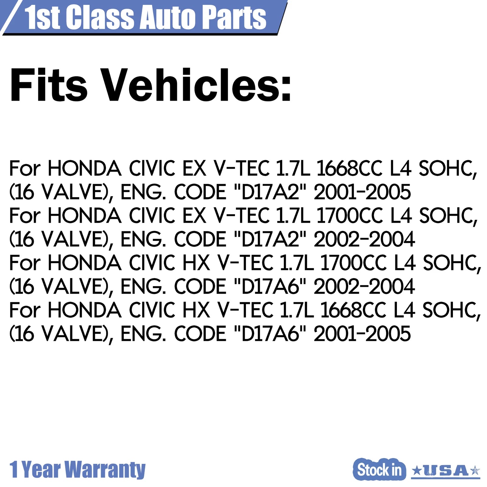 Engine Head Gasket Set for Honda Civic EX HX (2001-2005)