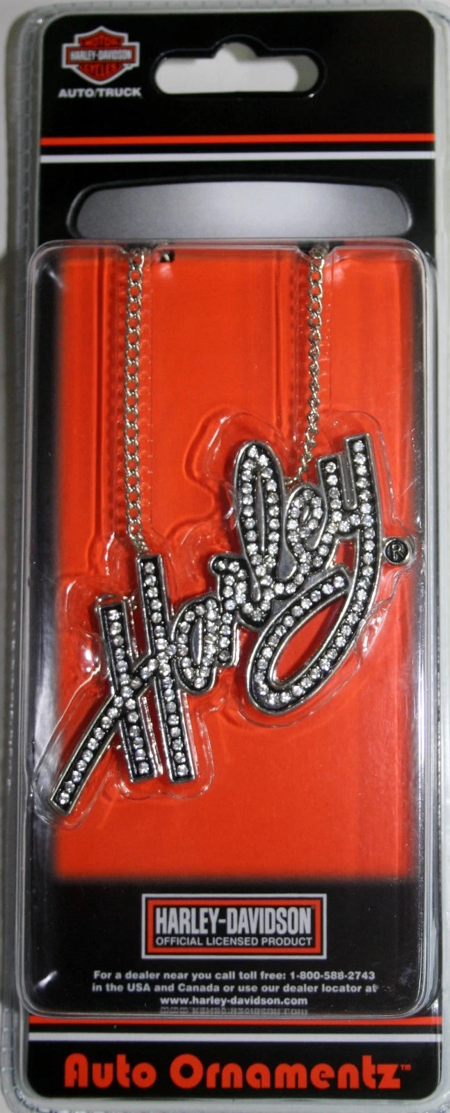 Harley Davidson Motorcycle Logo Ornament Necklace Rear View Mirror Emblem