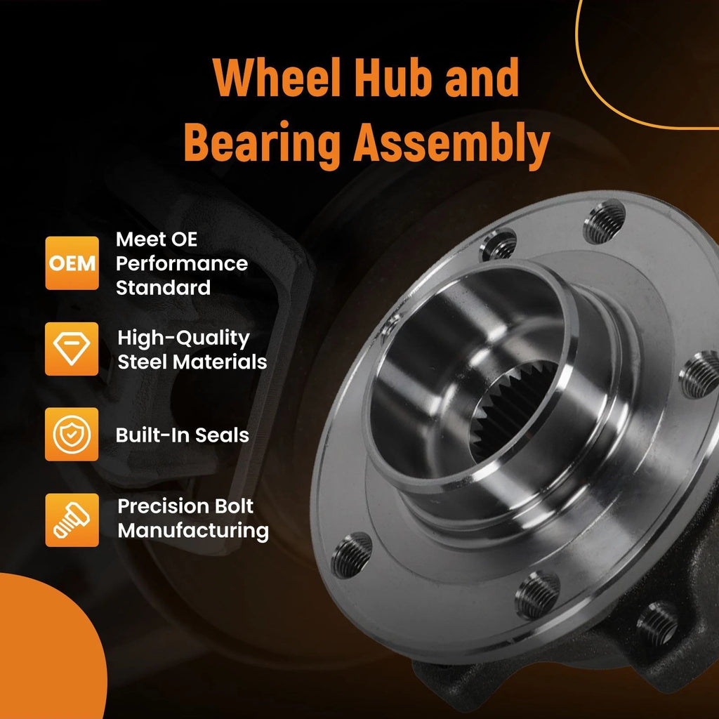 2X Front Wheel Hub & Bearing Set for Jeep Cherokee KL (2014–2020)