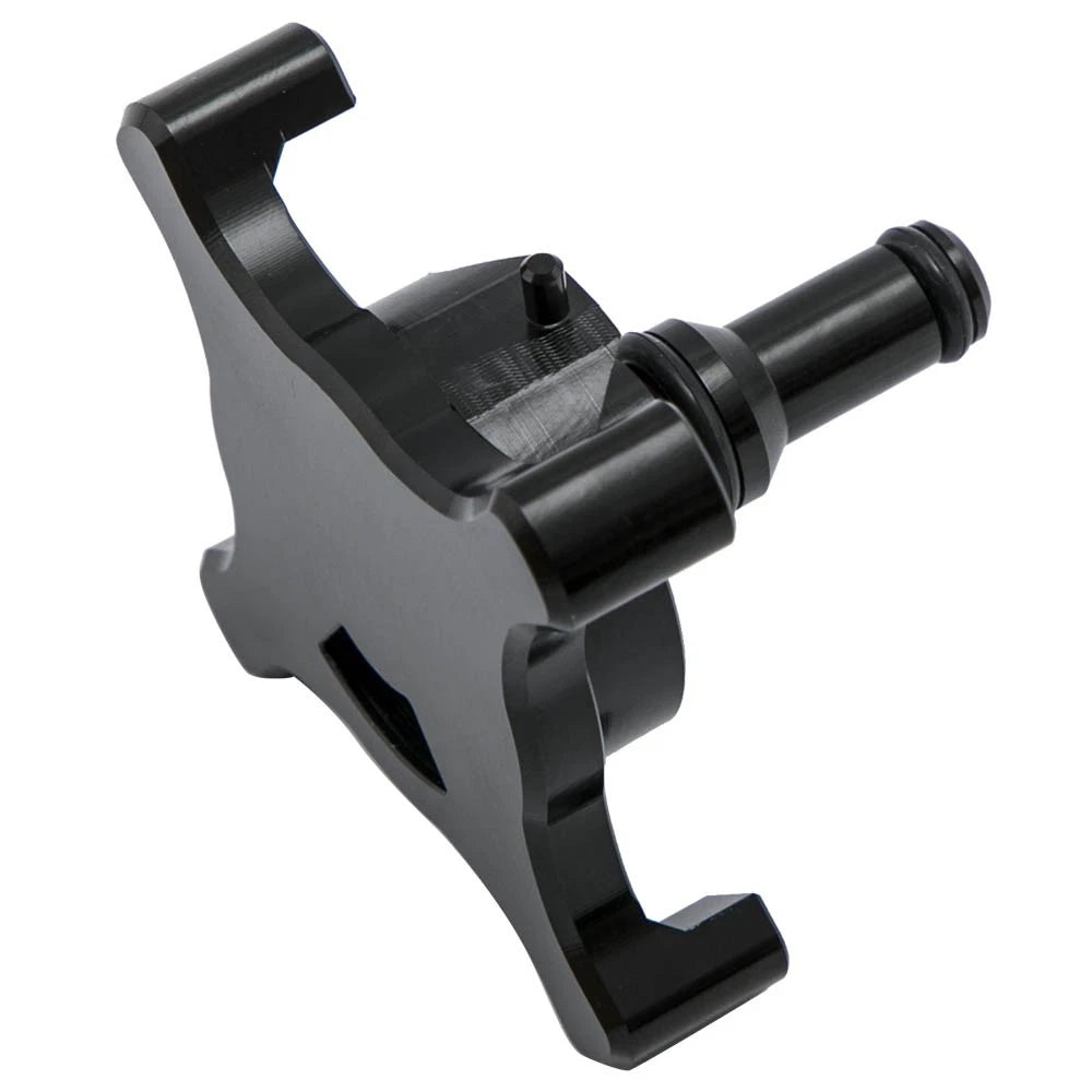 Black Billet Diesel Fuel Drain Valve for Ford Powerstroke (2017–2020)