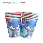 51pcs Sonic Birthday Party Supplies - Tablecloth, Plates, Napkins, Cups