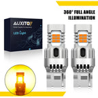 2X Amber LED Turn Signal Bulbs for AUXITO 7440 (Decoding)