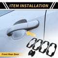 Set of 4 Carbon Fiber Pattern Door Handle Bowl Caps for Toyota Tundra (2022–2024)