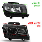 Halogen Headlight w/ Bulb for Chevrolet Camaro (2014–2015) Right Passenger Side