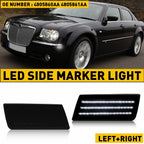 White LED Strip Bumper Side Marker Lights for Chrysler 300 (2005–2014)