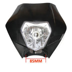 Black REC REG Headlight for KTM 125 200 250 300 400 450 EXC (2000–2023)