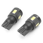 T10 5630 6 SMD LED Wedge Light Bulbs for Car - White Black Shell