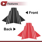 Set of 8 Door Pillar Window Trim for Audi A4L (2004–2008) Black