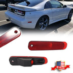 2X Red Lens Rear Bumper Side Marker Lights for Nissan 300ZX Z32 (1990–1996)