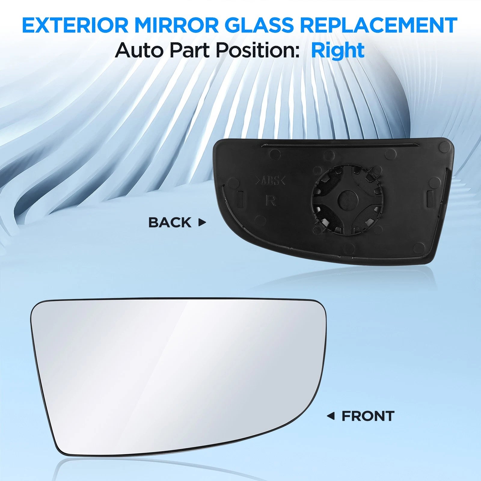 Mirror Glass Lower Convex Right for Ford Transit 2015-2022
