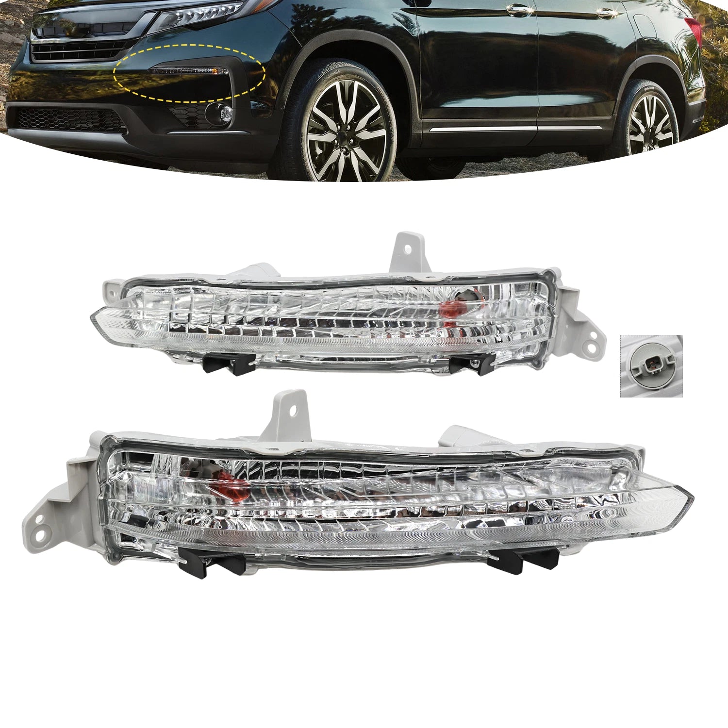 Turn Signal Lights for Honda Pilot (2019–2022) Front Left + Right Pair
