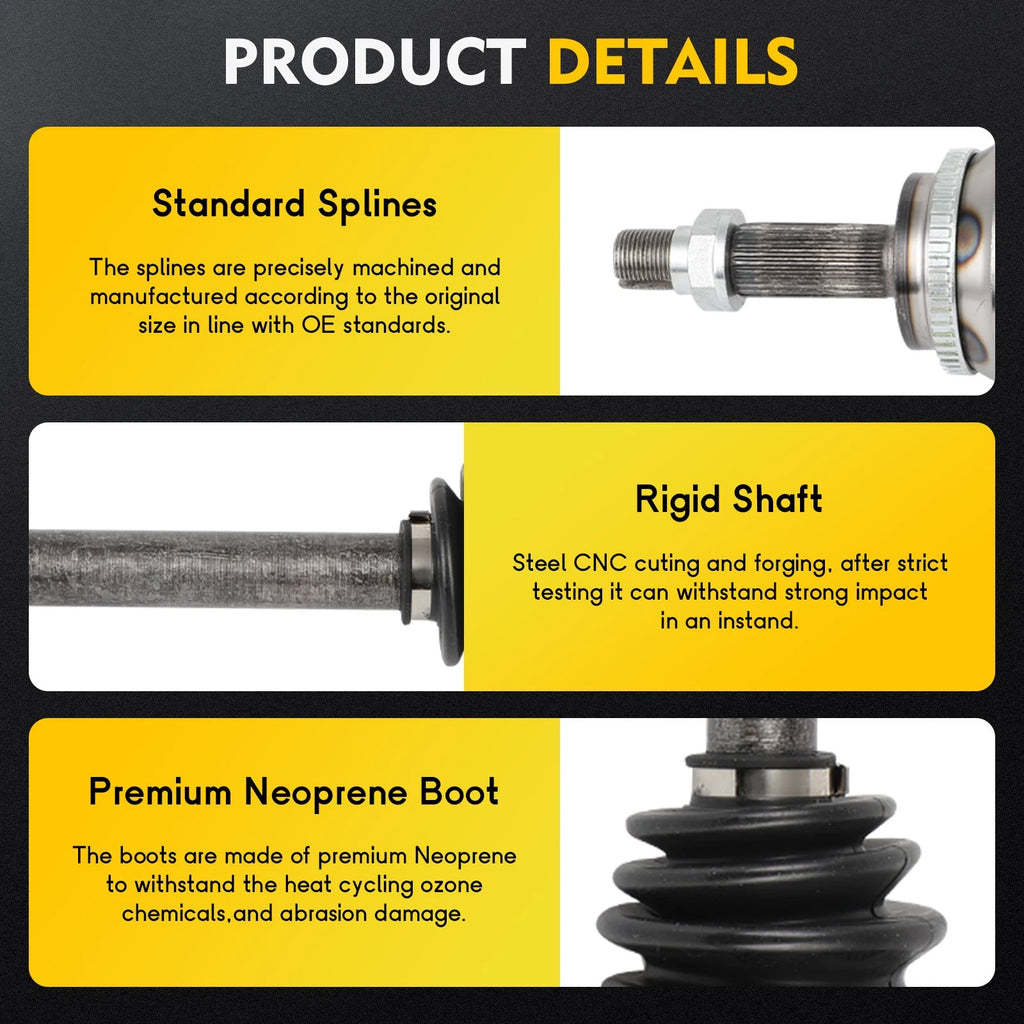 Front Driver Side CV Axle Shaft Assembly for Toyota RAV4 (2001–2003)