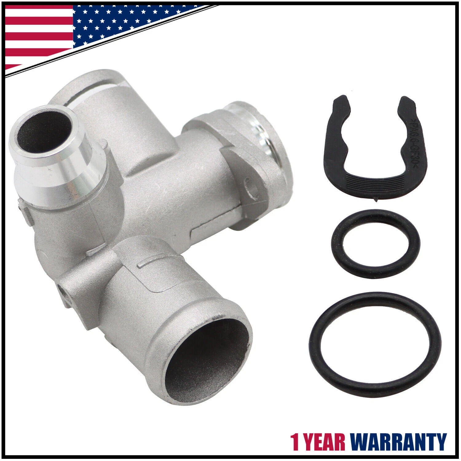 Aluminum Coolant Hose Flange for Audi A4 2.0L/2.0T (2005–2009) 06D121132C