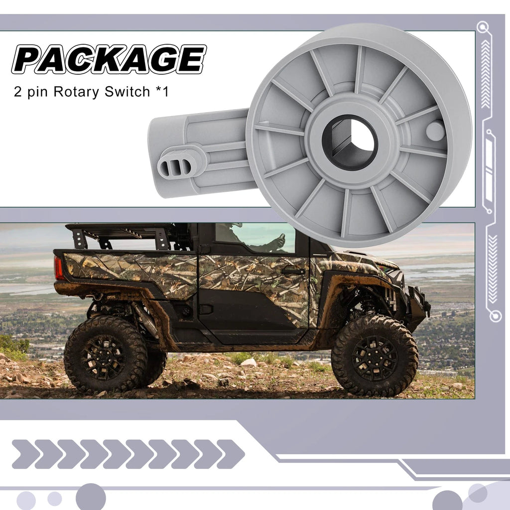 Gear Position 2 Pin Rotary Switch for Polaris RZR XP Turbo (2017–2021)